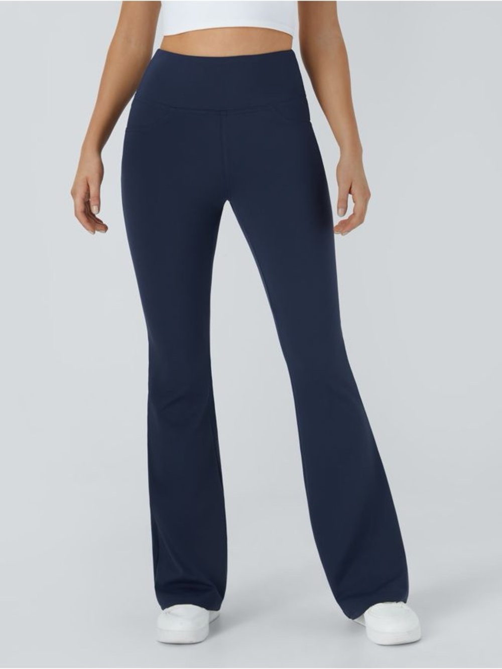 HALARA Navy High-Rise Bootcut Flare Pants